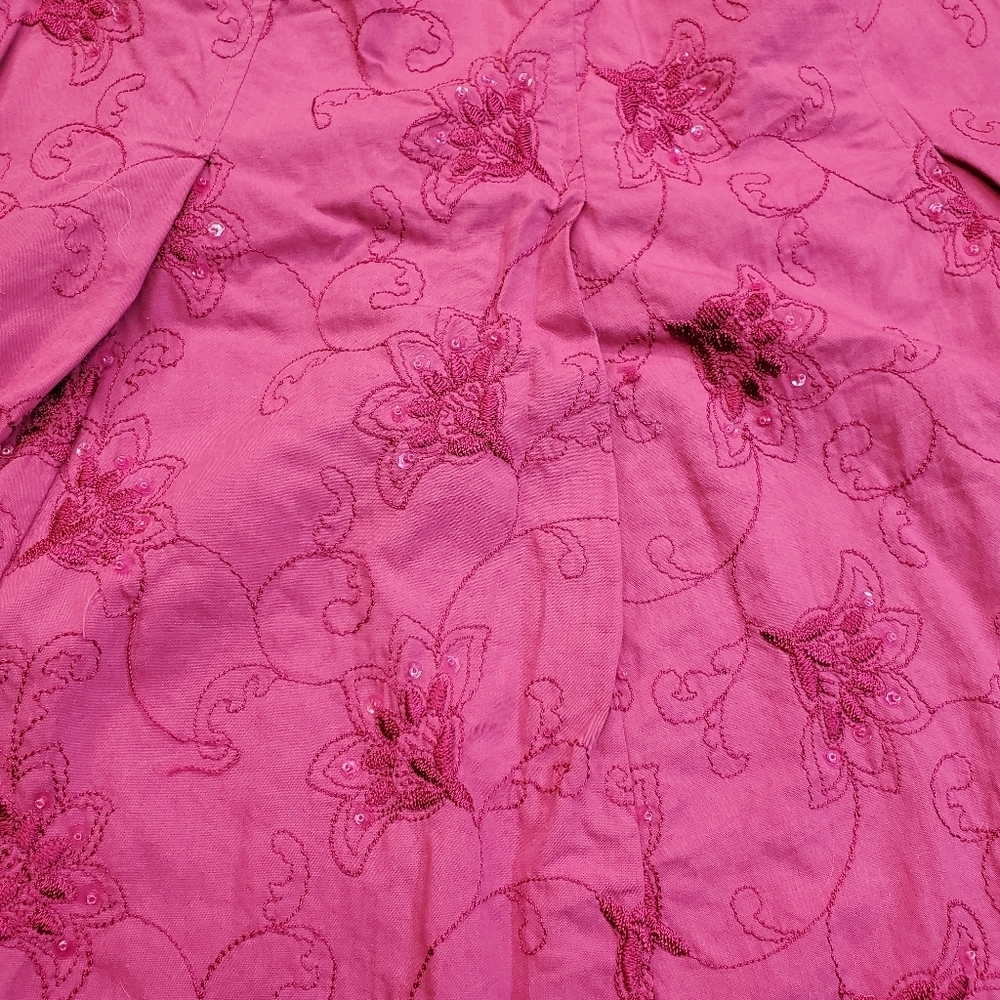 #071 Dolled Up Size Small by F.A.N.G. fuschia sequined skirt - Picture 14 of 16